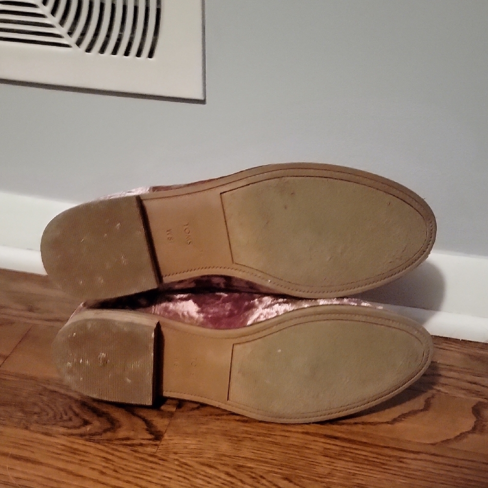 Toms Velvet Ankle Booties in Mauve - Picture 3 of 4